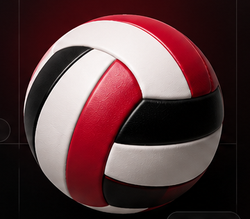 Red, black and white volleyball
